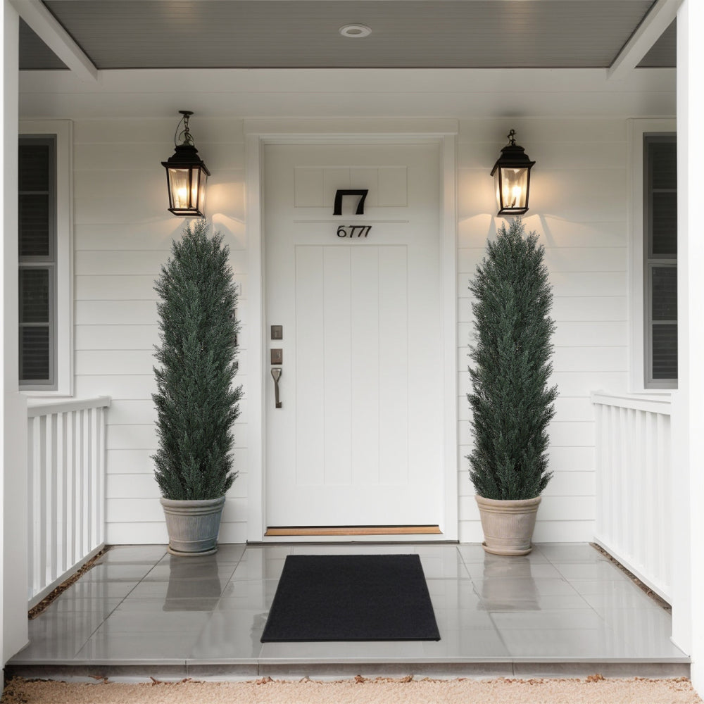 180cm detachable artificial green pine and cypress tall simulation plant for indoor and outdoor decoration 2pcs/set