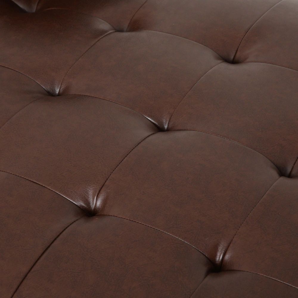 Modern Minimalist 70.75" L-Shape Couch with Chaise, 4-Seater Modular Sectional Sofa, Convertible Upholstered Couches for Living Room Bedroom(Dark Brown, PU)