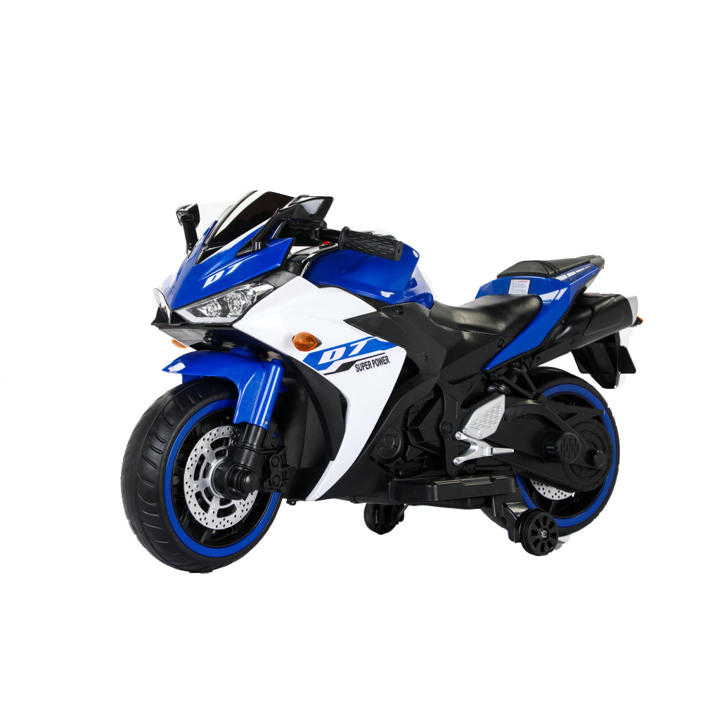 Electric motorcycle/ 12 V Kids toys motorcycle/Kids electric car/electric ride on toys  for  3 4 5 6 years Boys Girls with Training  Wheels/manual throttle/ drive by hand/Lighting  wheels