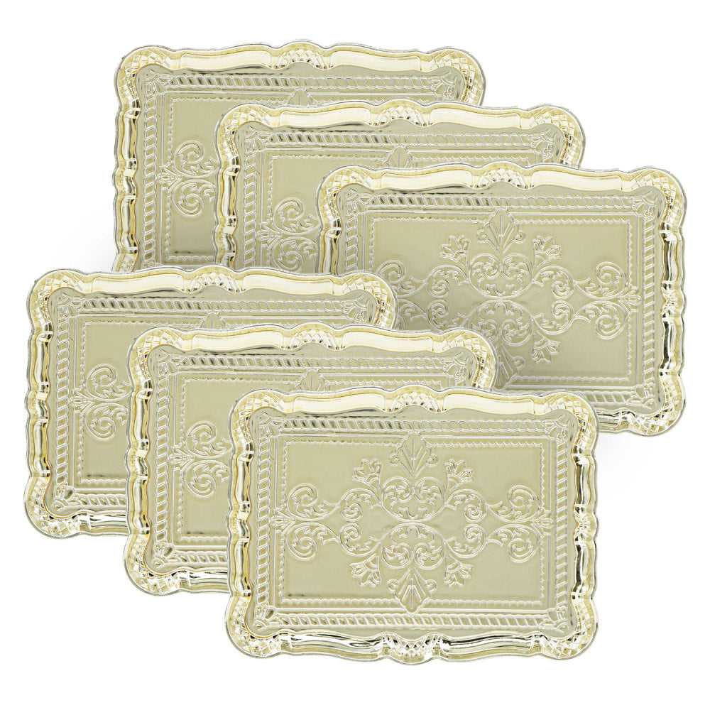 6 Pack Plastic Charger Plate, 11.8" x 9.1"