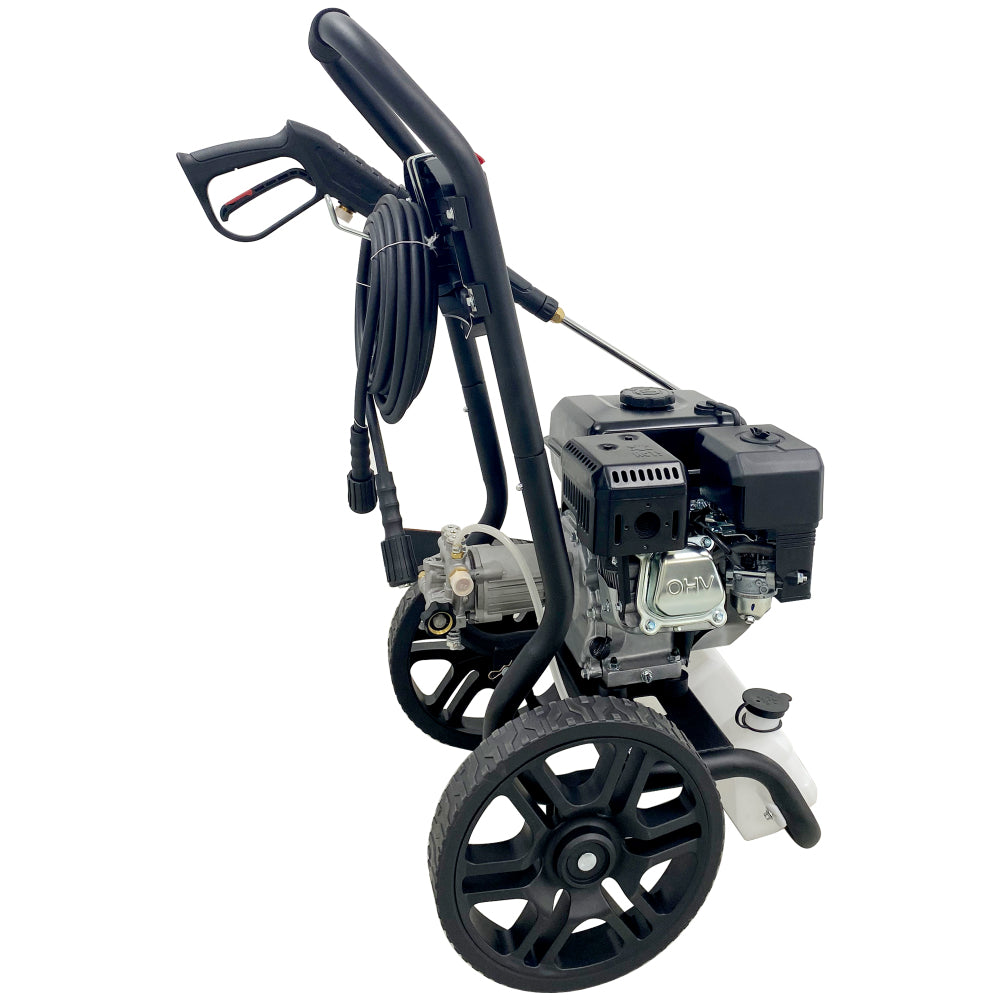 3500PSI Gas Pressure Washer, 2.5GPM Gas Powered High Pressure Washer with 212CC RATO Engine, 5PCS Adjustable Nozzles, Onboard Soap Tank, Spray Gun and Wand, Multi use. Black Color