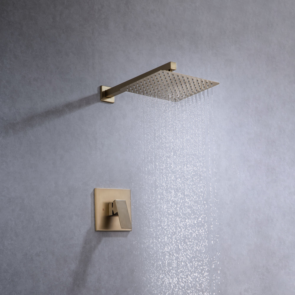 93101LSJ-10 Square Pressure Balanced Complete Shower System With Rough-in Valve