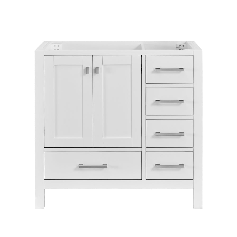 36'' Bathroom Vanity, Solid Wood Frame Bathroom Storage Cabinet, Freestanding Vanity Top with Basin