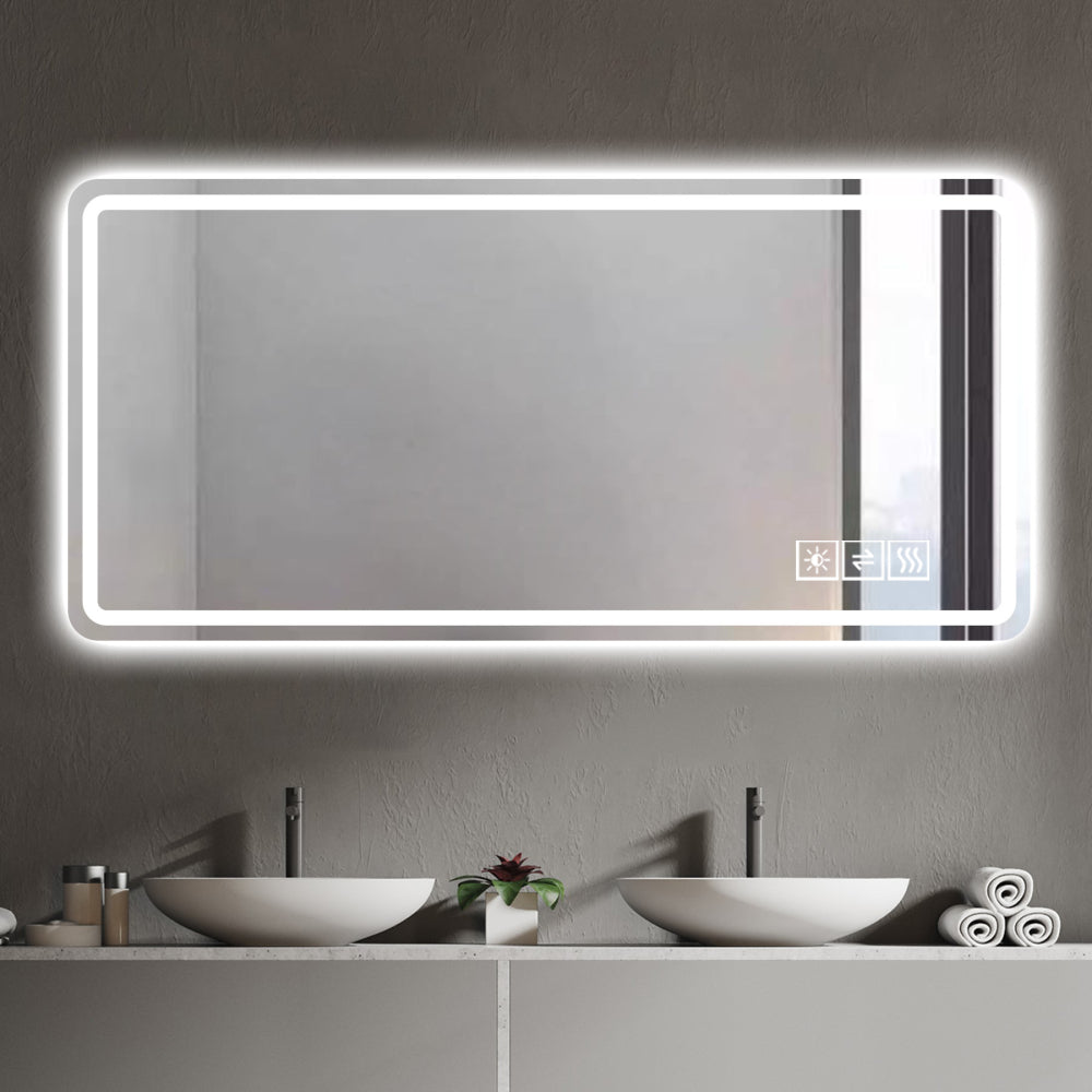 28*60inch LED Bathroom Vanity Mirror ,wall mirror,Anti-Fog, Dimmable,Shatter-Proof Tempered Glass,  Ideal for Bathroom Wall Decor, Beauty Makeup and Shaving