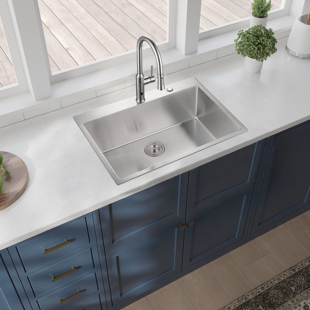 30x22x10"Drop-in Single Bowl Stainless Steel Kitchen Sink
