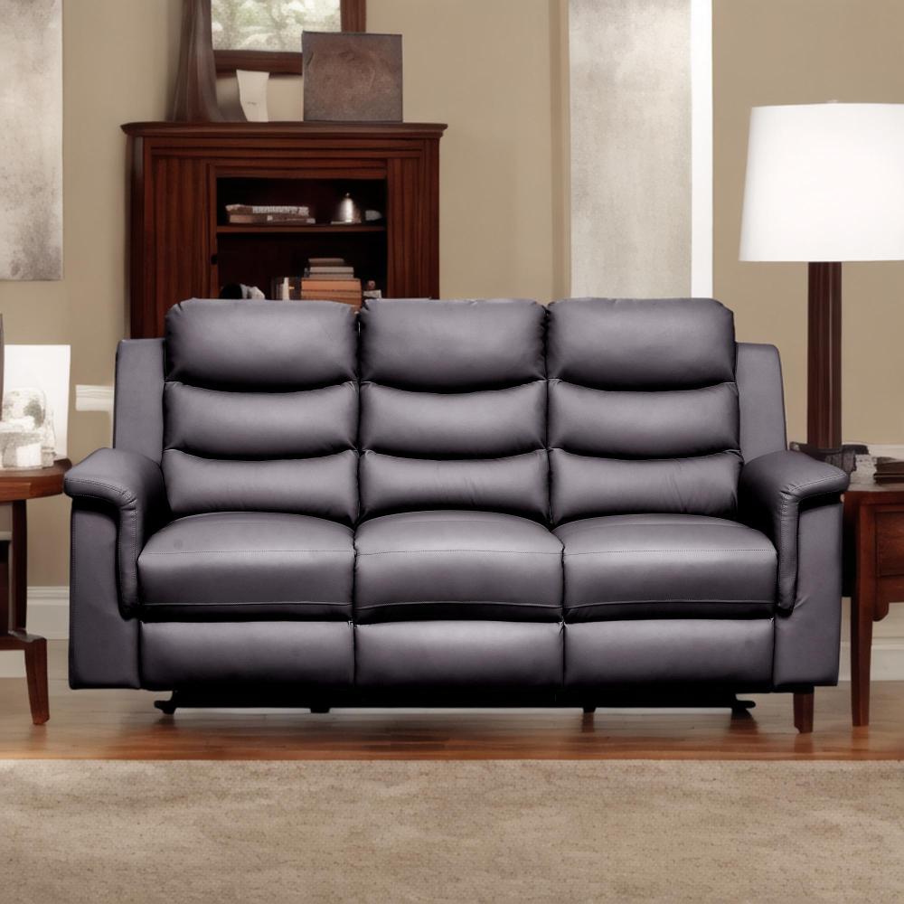 Reclining Loveseat with Middle Console Slipcover,  Stretch Loveseat Reclining Sofa Covers (BLACK, 2 Seat Recliner Cover with Console)