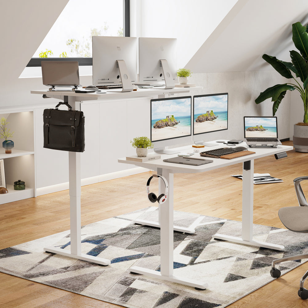STARY Electric Standing Desk Adjustable Height Sit Stand Home Office Desk with Splice Board