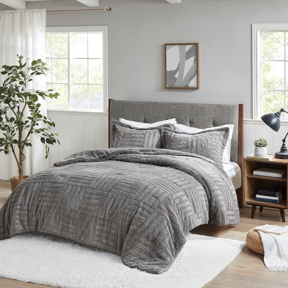 King/Cal King Fur Down Alternative Comforter Mini Set