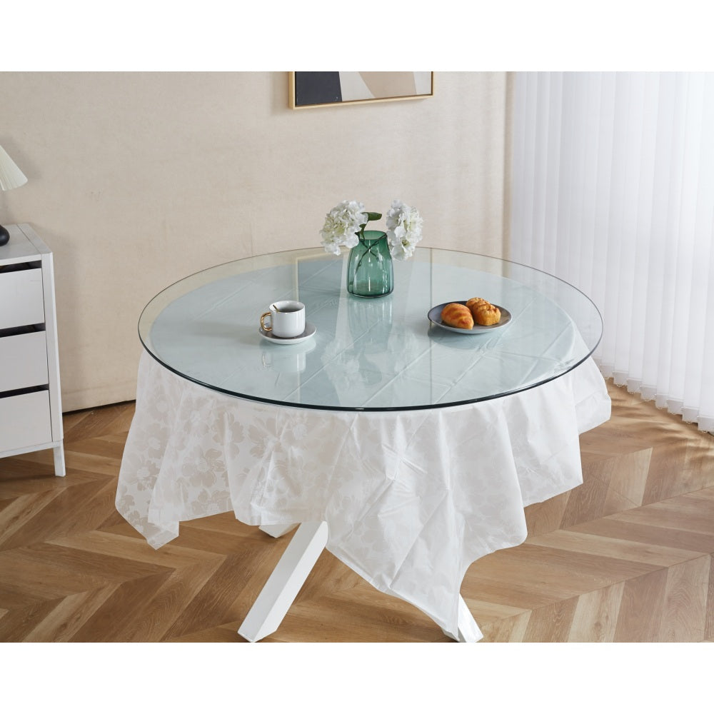 Tempered clear glass top.120CM