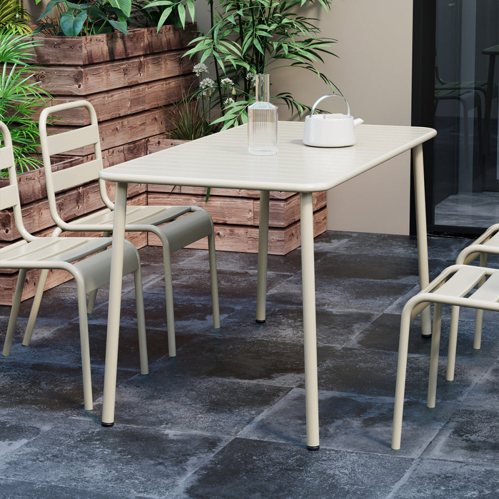 Sella long table (green) outdoor dining table villa courtyard balcony table outdoor leisure table simple garden waterproof table
