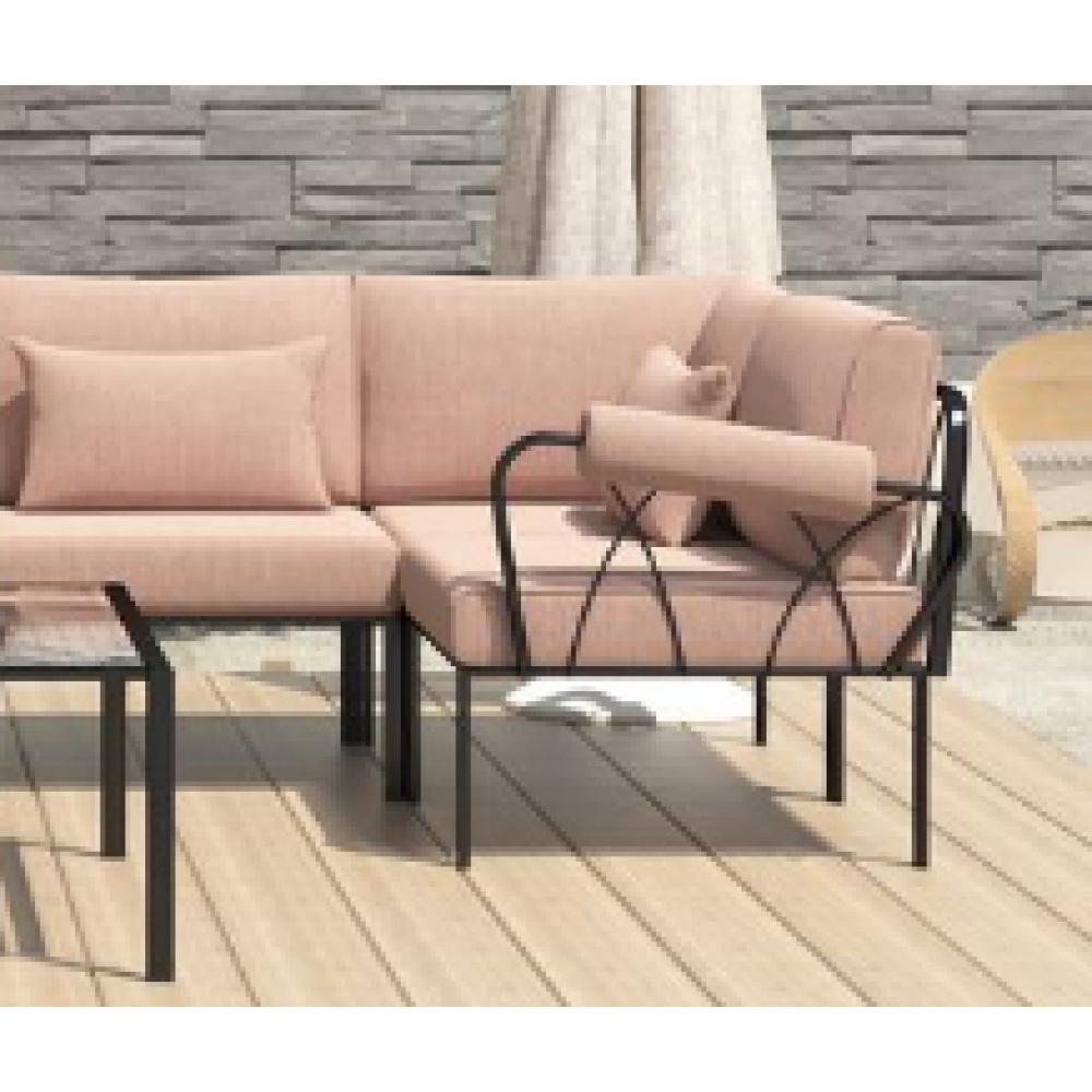 Rajni Pink Fabric Patio Pillow