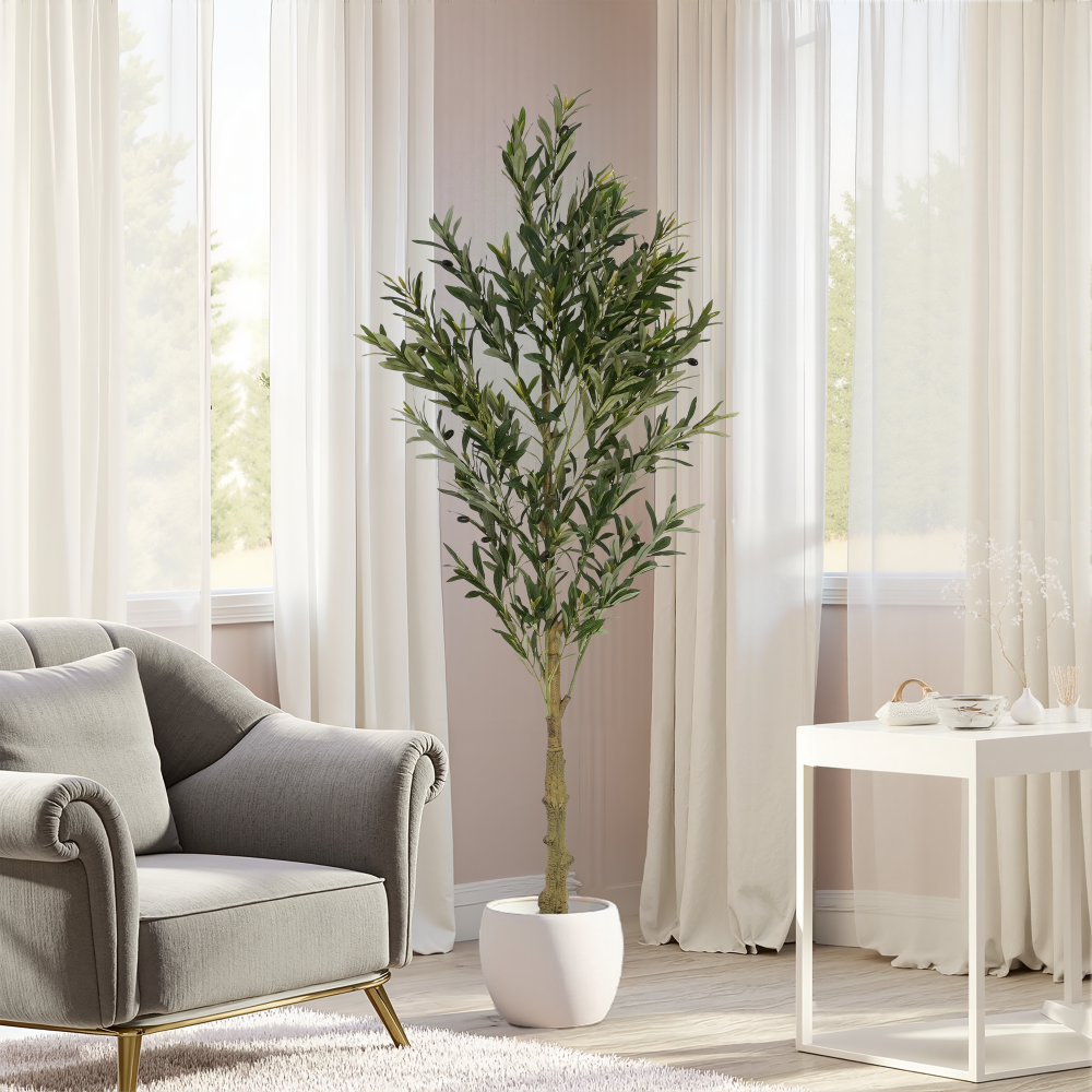 6' Artificial Olive Tree with Pot