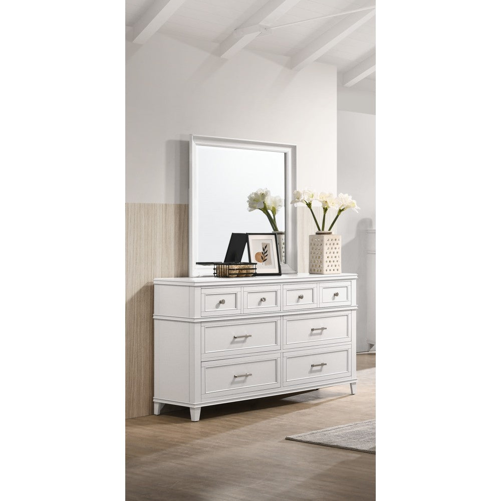 White Square Mirror