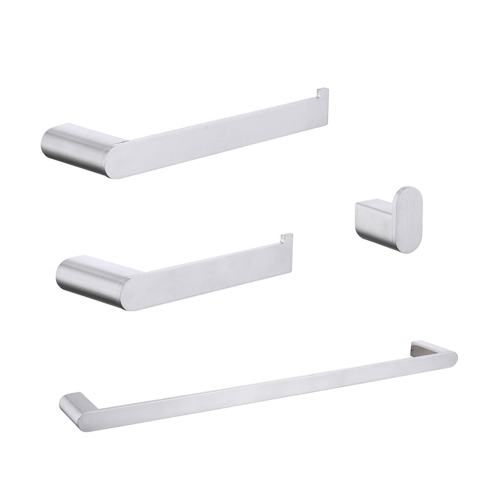 Brushed Nickel Bathroom Hardware Set Robe Hook Towel Rail Bar Rack Shelf Tissue Paper Holder Bathroom Accessories