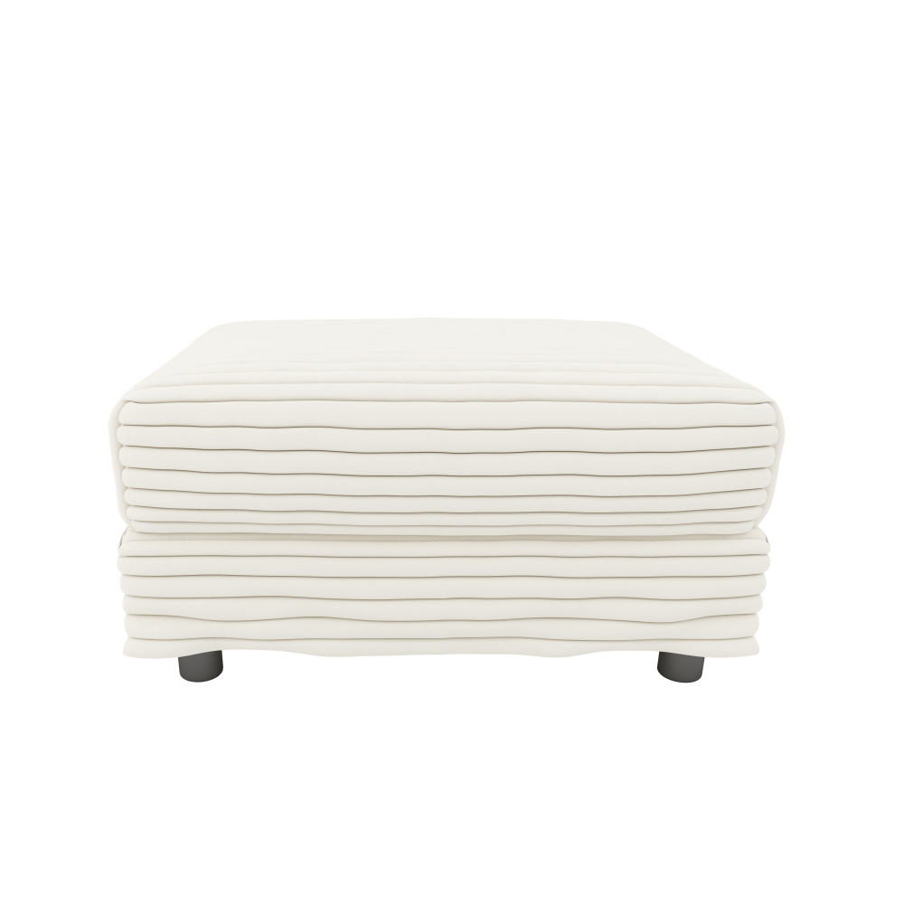 Plush Corduroy Ottoman to Combine with 2 Seater Sofa, 3 Seater Sofa and 4 Seater Sofa, Suitable for Living Rooms, Apartments, Offices,Grey