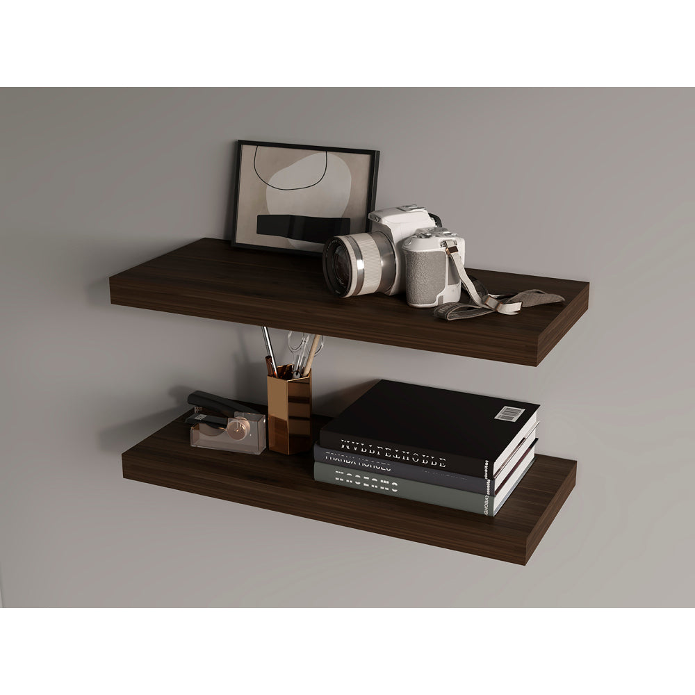 Ecco 31.5" Wide  Floating Shelves Set of 2, Shelves for Wall Decor for Bedroom, Bathroom Storage Shelves, Book Shelves for Living Room