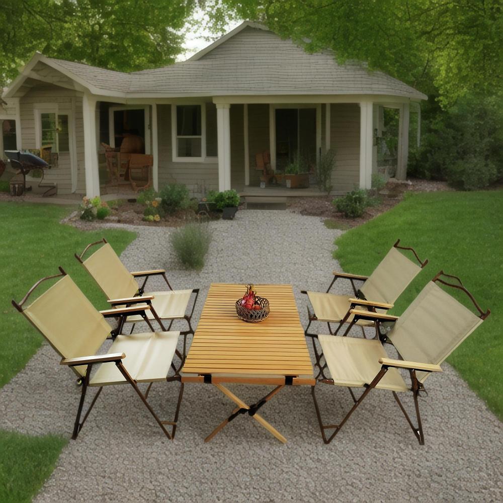 Multi-Function Wooden Foldable Portable Patio Dining Table, Natural
Indoor and outdoor universal ,Natural