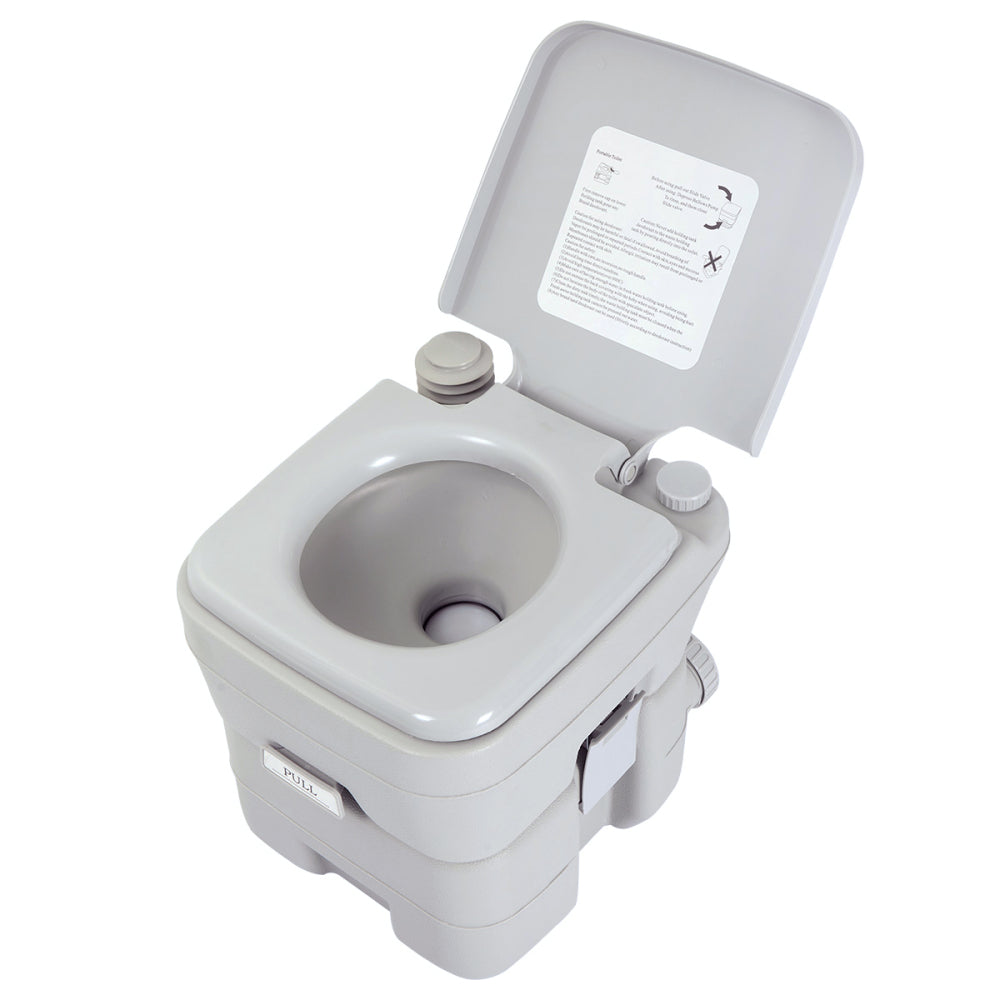 5.3 Gallon Flush Outdoor Indoor Travel Camping Portable Toilet for Car, Boat, Caravan, Campsite, Hospital