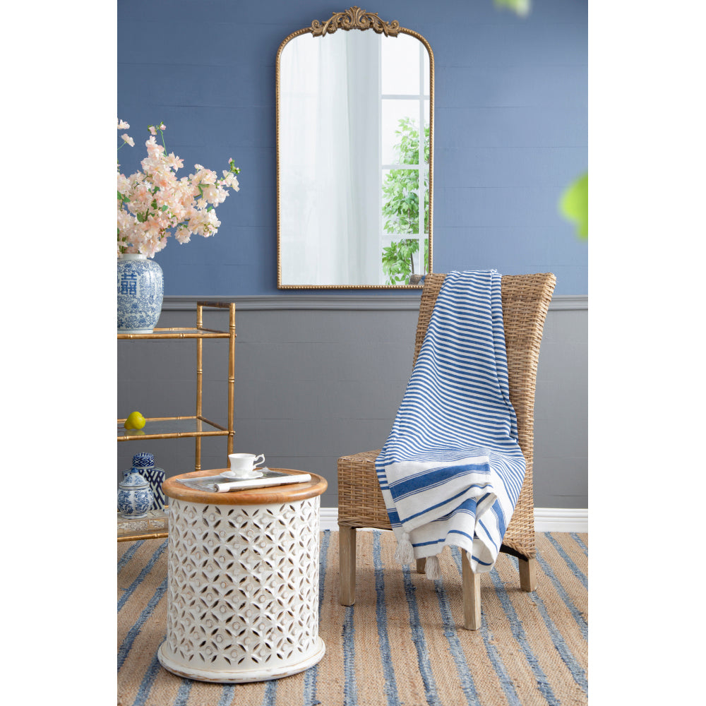 50x60" Brighton Blue Striped Throw Blanket, 2 Pack