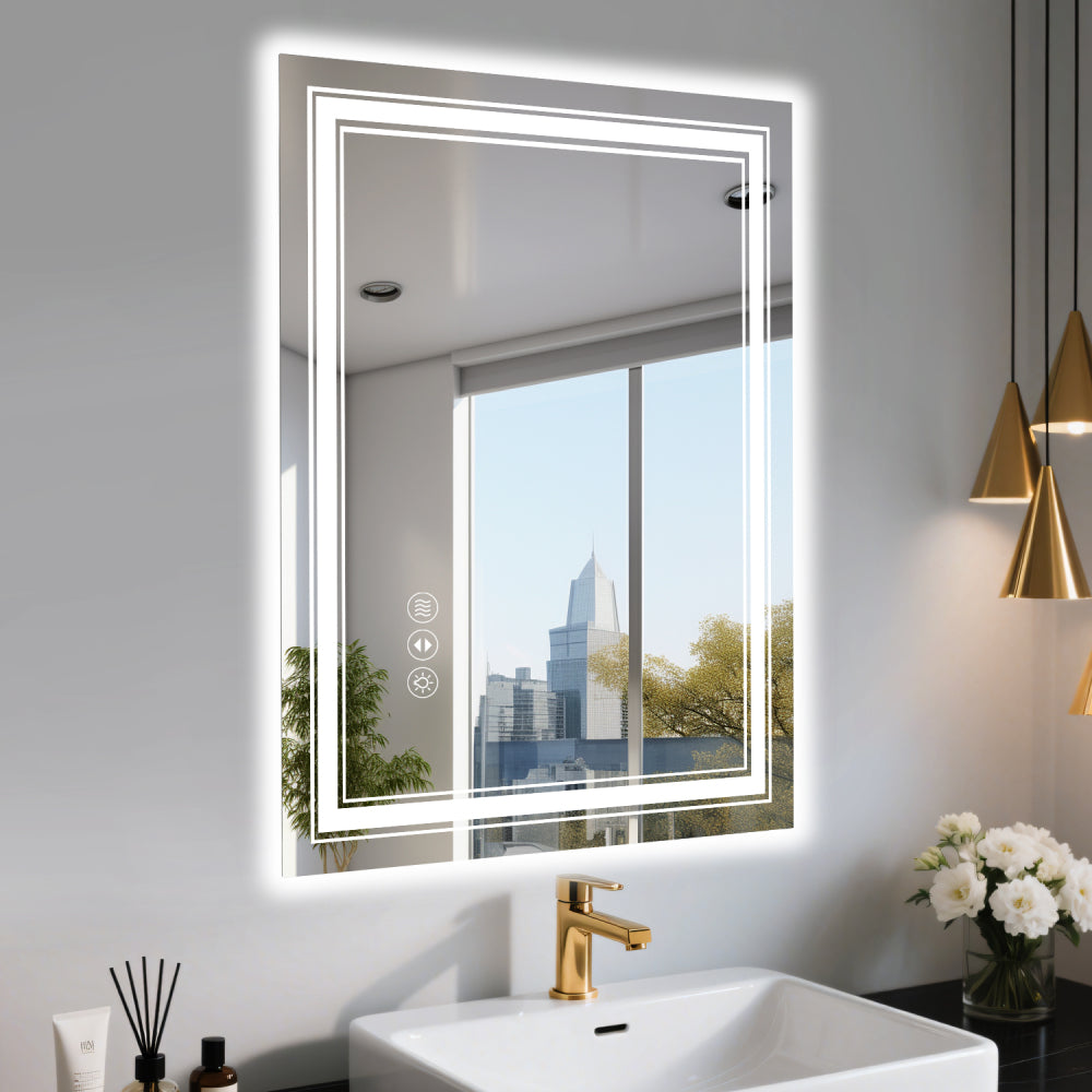 20x28 Inch Frameless LED Bathroom Mirror,Smart Mirror