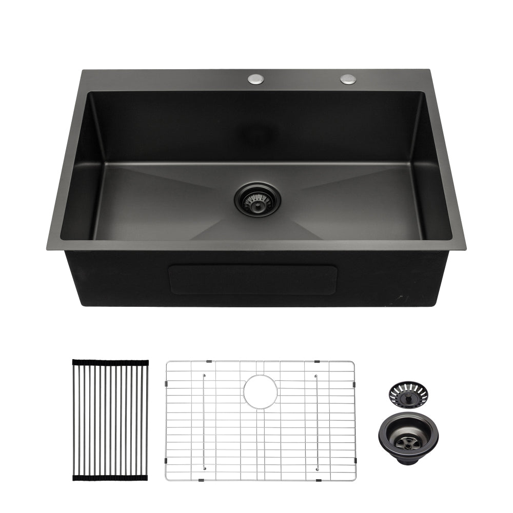 33x22x10"Drop-in Single Bowl Stainless Steel Kitchen Sink