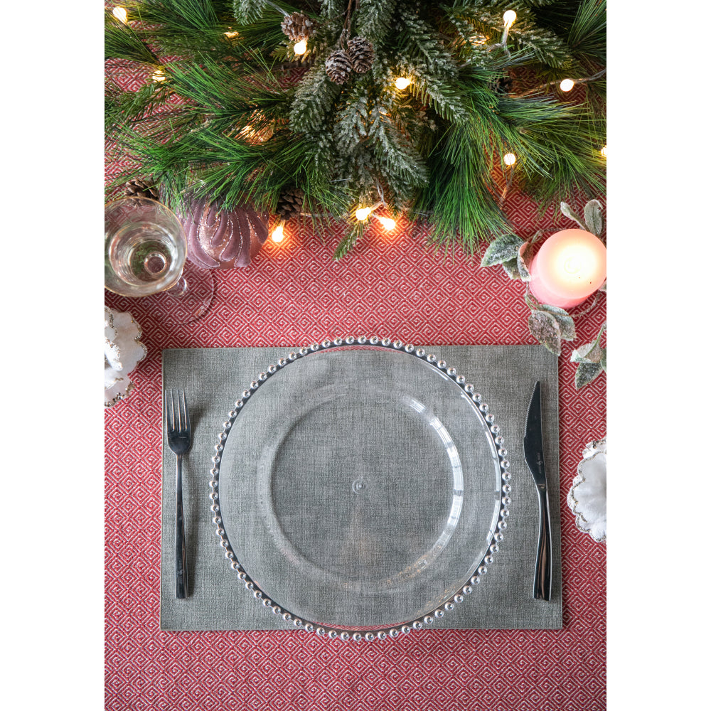 6 Pack Plastic Charger Plate, 11.8" x 9.1"