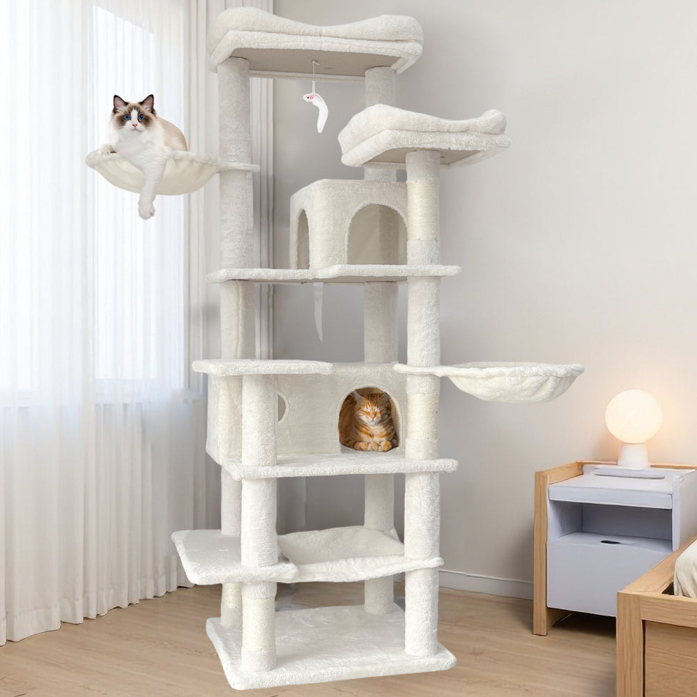 68 Inches Multi-Level Large and Tall Cat Tree beige