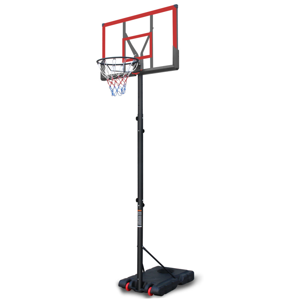 Use for Outdoor Height Adjustable 5.7 to 10ft Basketball Hoop 44 Inch Backboard Portable Basketball Goal System with Stable Base and Wheels