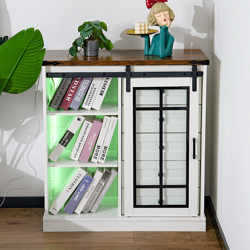 Storage Cabinet, Home Kitchen Sideboard, Living Room Storage Cabinet Against the Wall, Modern Minimalist Storage Cabinet, Vintage White