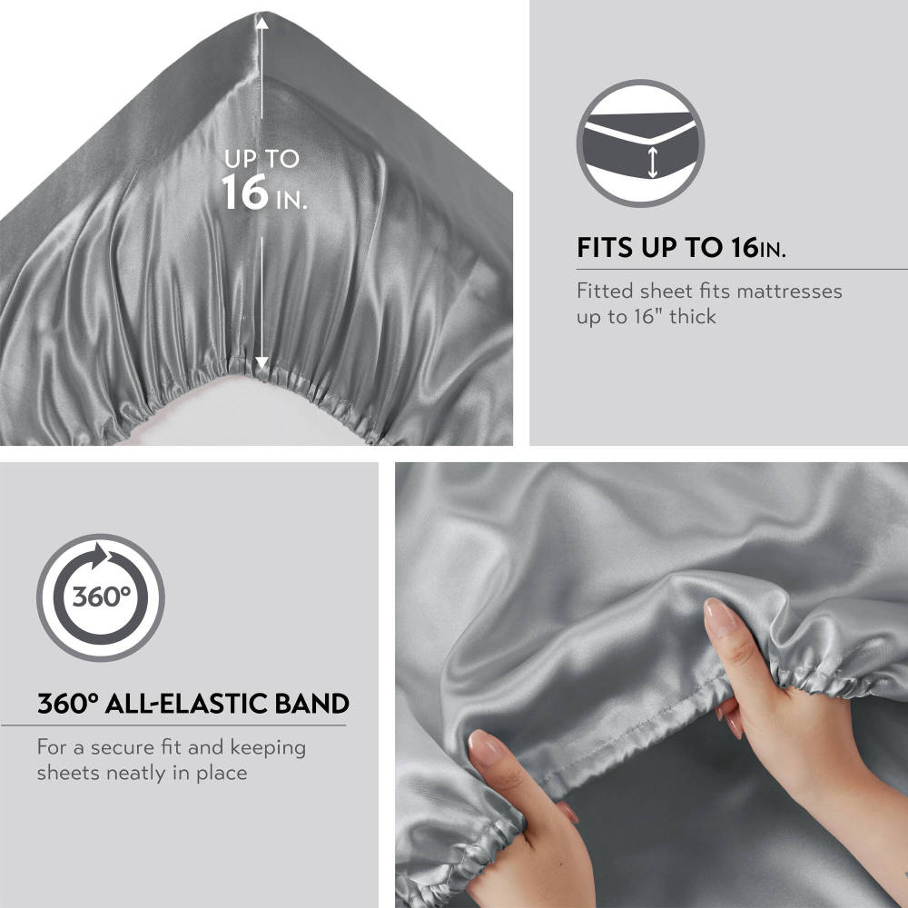 Satin Satin Luxury Sheet Set Split King
