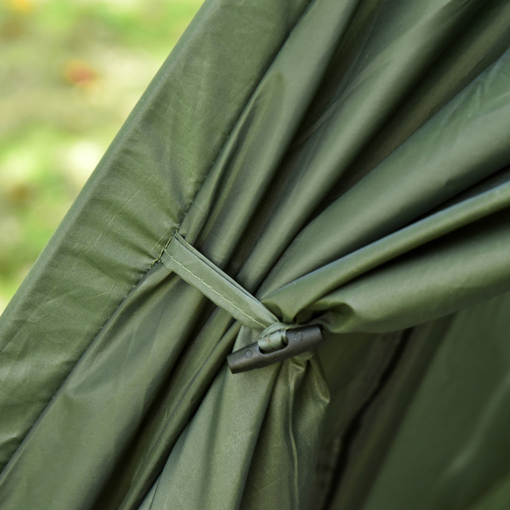 Outsunny 2 Person Foldable Camping Cot with Tent, Bedspread and Thick Air Mattress, 4-In-1 Elevated Camping Bed Tent for Outdoor Hiking, Picnic, Travel