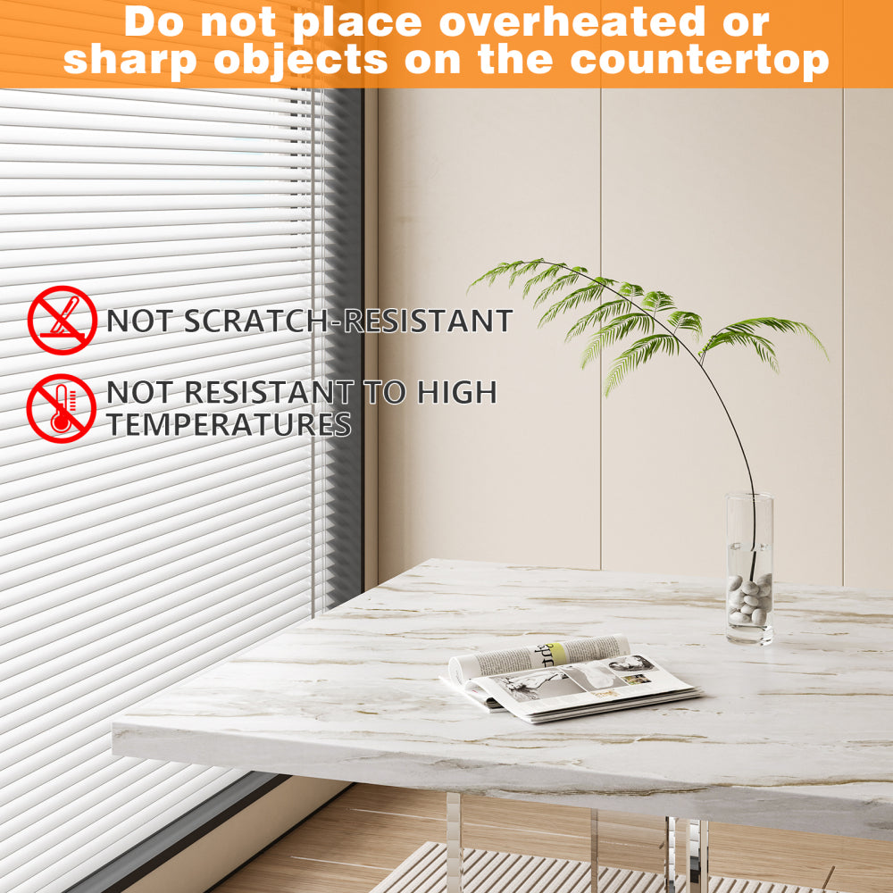 Laminate Countertop, Kitchen Countertop, Wood Plywood Sheets Table Top for DIY, Office Desk Top, Washer Dryer Counter Top, 96" L x 25.56" W x 0.75" D (Drama Marble)