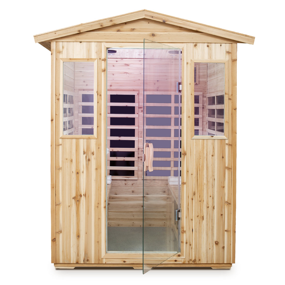Four person Old fir Far-infrared outdoor sauna room