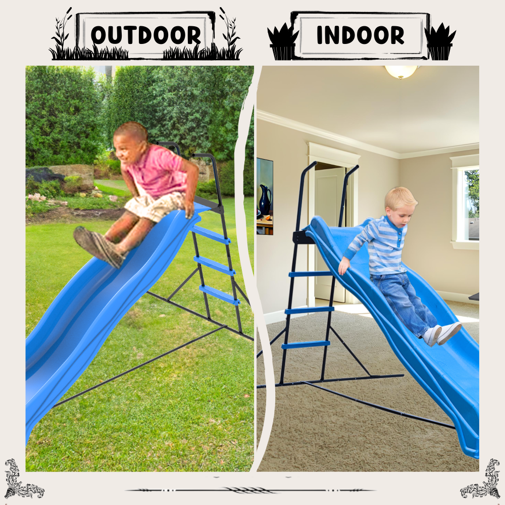 XSL003  2.2M kids plastic slide indoor Freestanding playground equipment children plastic slide kids indoor slide blue