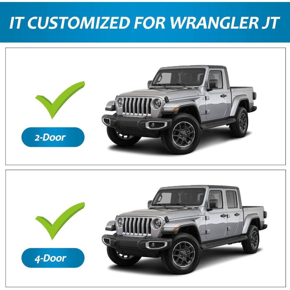 Front & Rear Fenders Compatible with 2020-2024 Jeep Wrangler Gladiator JT Sport & Willys( Fit JT Original low Fender )