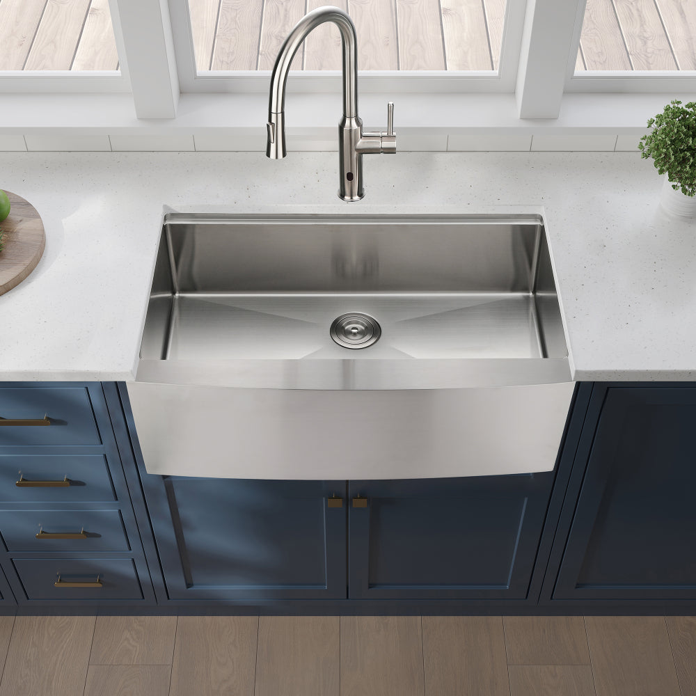 36x22x10"Farmhouse Apron Single Bowl Stainless Steel Kitchen Sink with Workstation