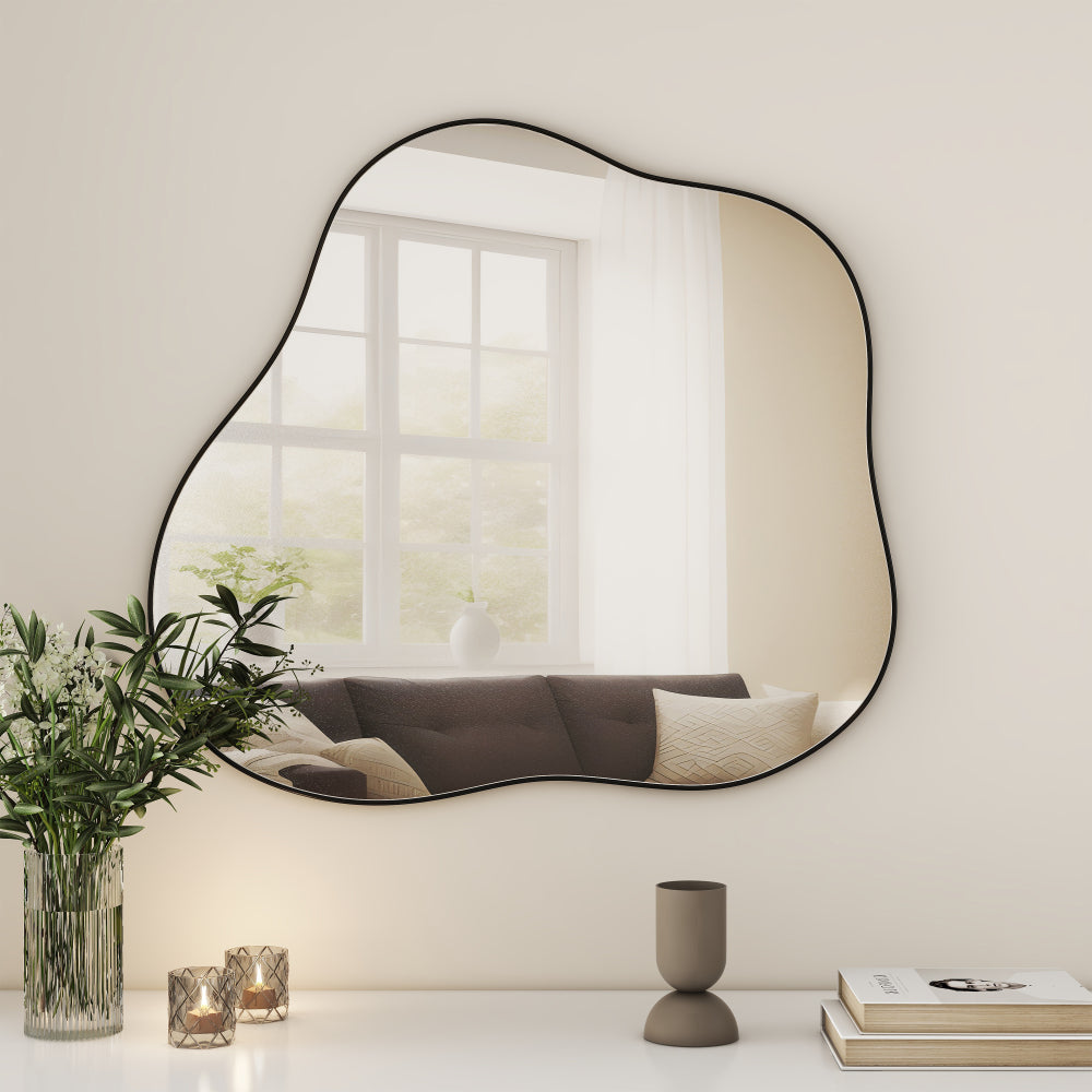 Cloud-Shaped Metal Accent Wall Mirror