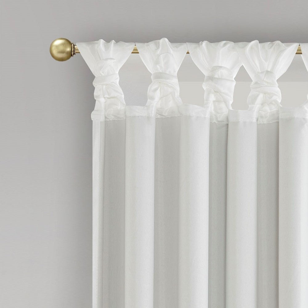 Twist Tab Total Blackout Window Curtain Panel White 50x95" Blackout