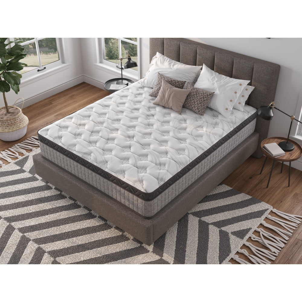 Assembled in USA - 10" Twin Diamond Innerspring Hybrid and Cooling Gel Memory Foam Mattress, Pressure Relief, and Motion Isolation, CertiPUR-US and Oeko TEX Certified