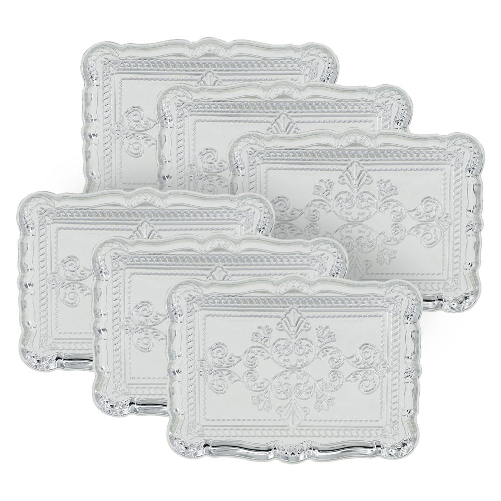 6 Pack Plastic Charger Plate, 11.8" x 9.1"