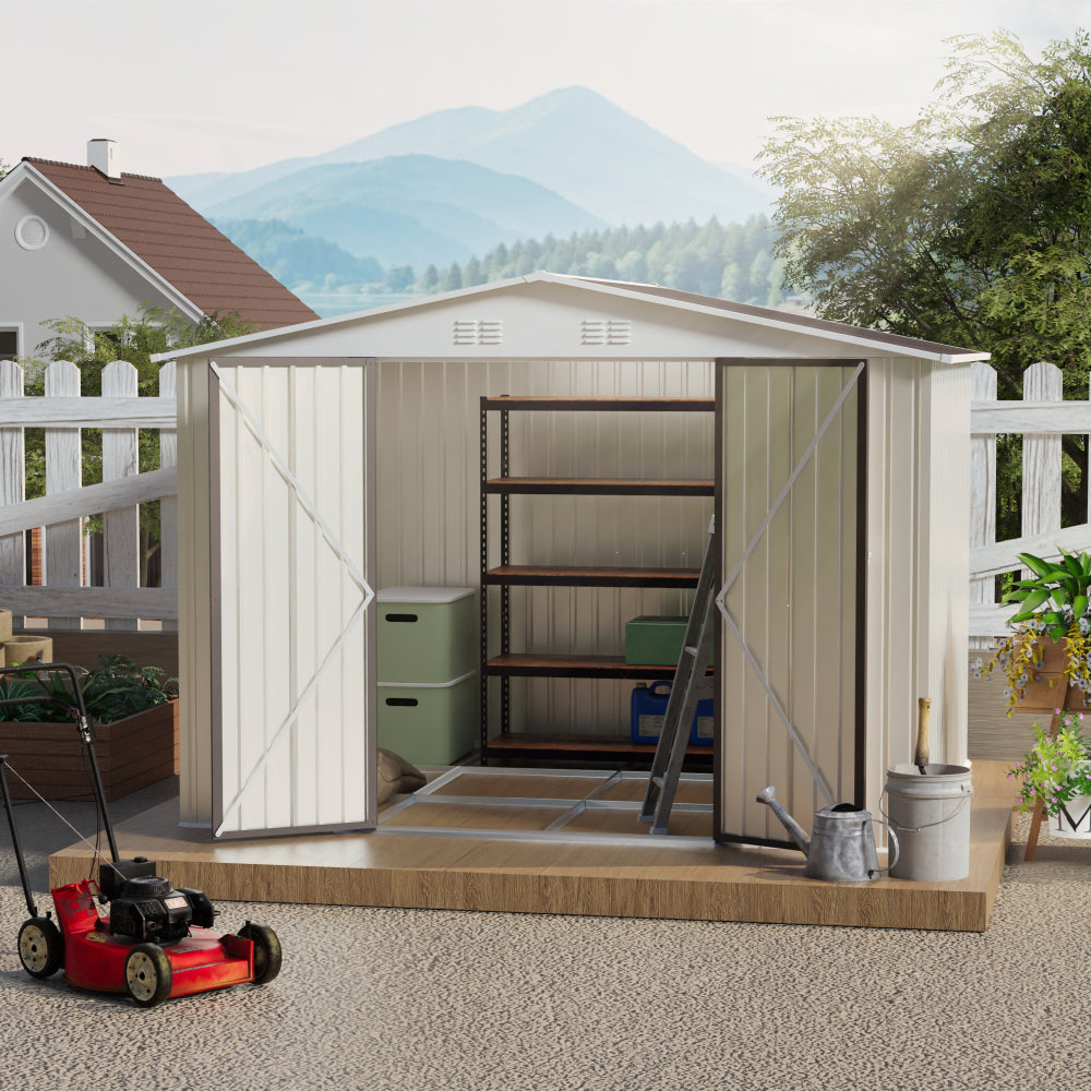 Metal Carport 11x19 FT Heavy Duty with Galvanized Steel Roof