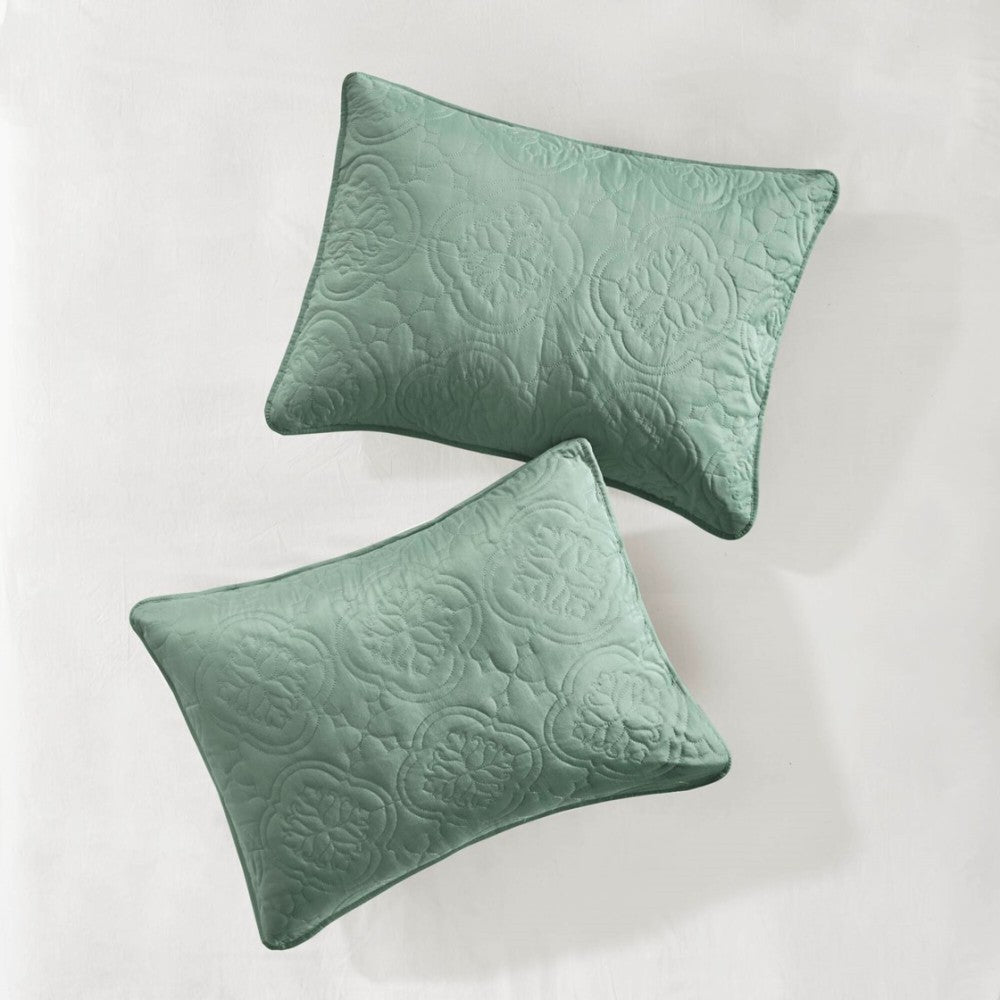 3 Piece Reversible Bedspread Set Seafoam King/Cal King