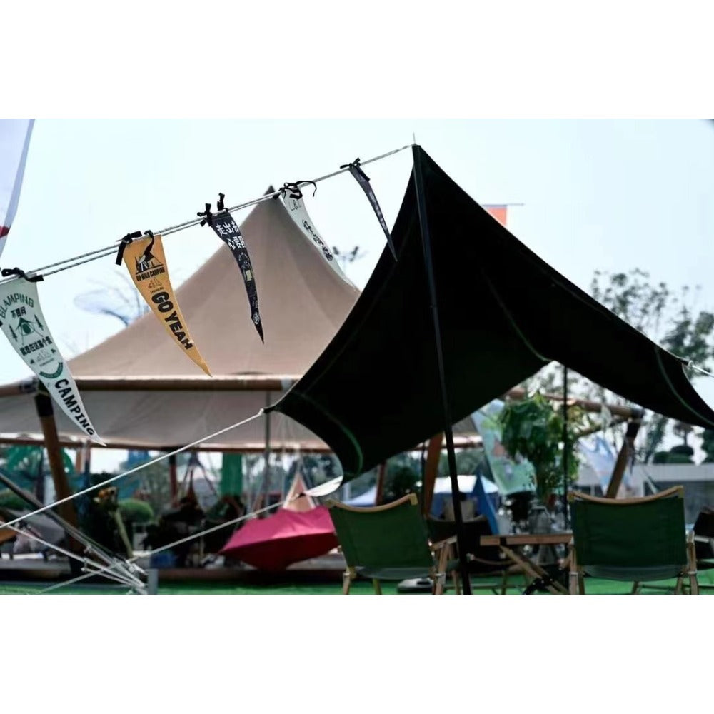 SAM&HAIBEI Tarps Heavy Duty Waterproof 16.4x12 ft, Made from Yak Hair. High Sun Resistance, Multipurpose Cover with Wooden Pole, Reinforced Edges, Double-Layered for Water Protection.