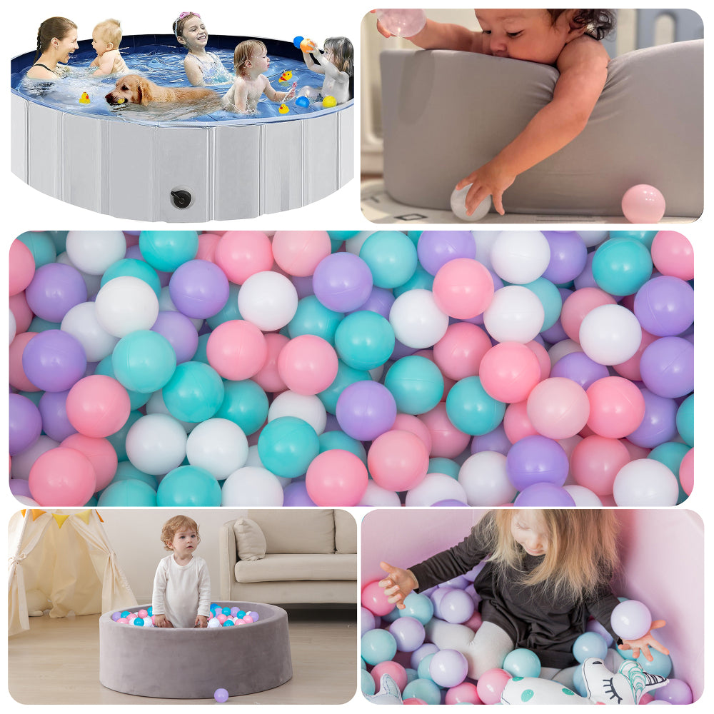 Ball Pit Balls 200 Count for Kids, Colorful Phthalate Free BPA Free Baby Toddler Play Balls for Kids Toddlers - Safe, Crushproof, Lightweight, Durable Spheres-Purple
