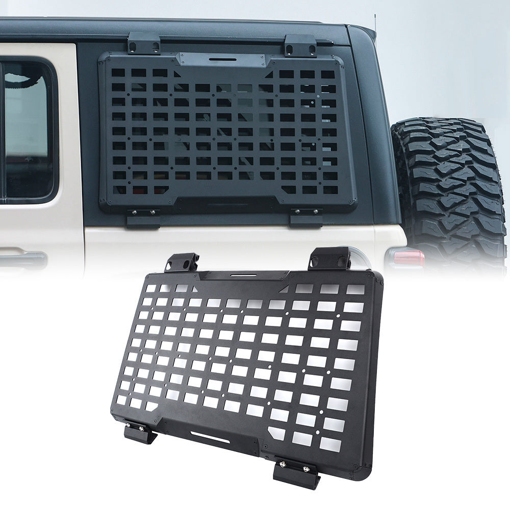 Rear Window Molle Panel Modular Storage Panel System Rear Window Protective Decoration for 2018-2023 Jeep Wrangler JL 4 Doors, Driver side