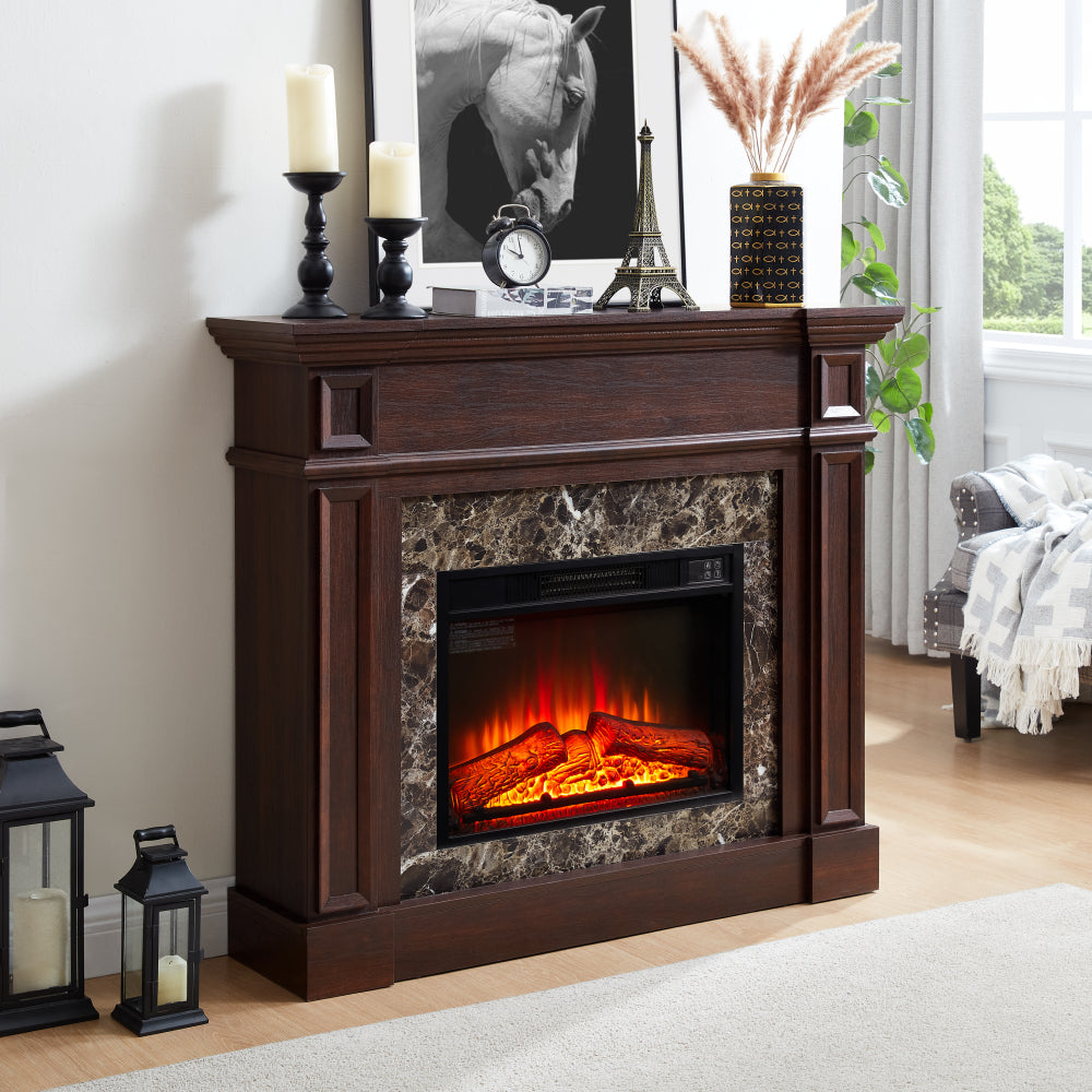 Only Mantel (NOT INCLUDED 23" FIREPLACE)--Cherry, 45.6"W*11.8"D*40"H
