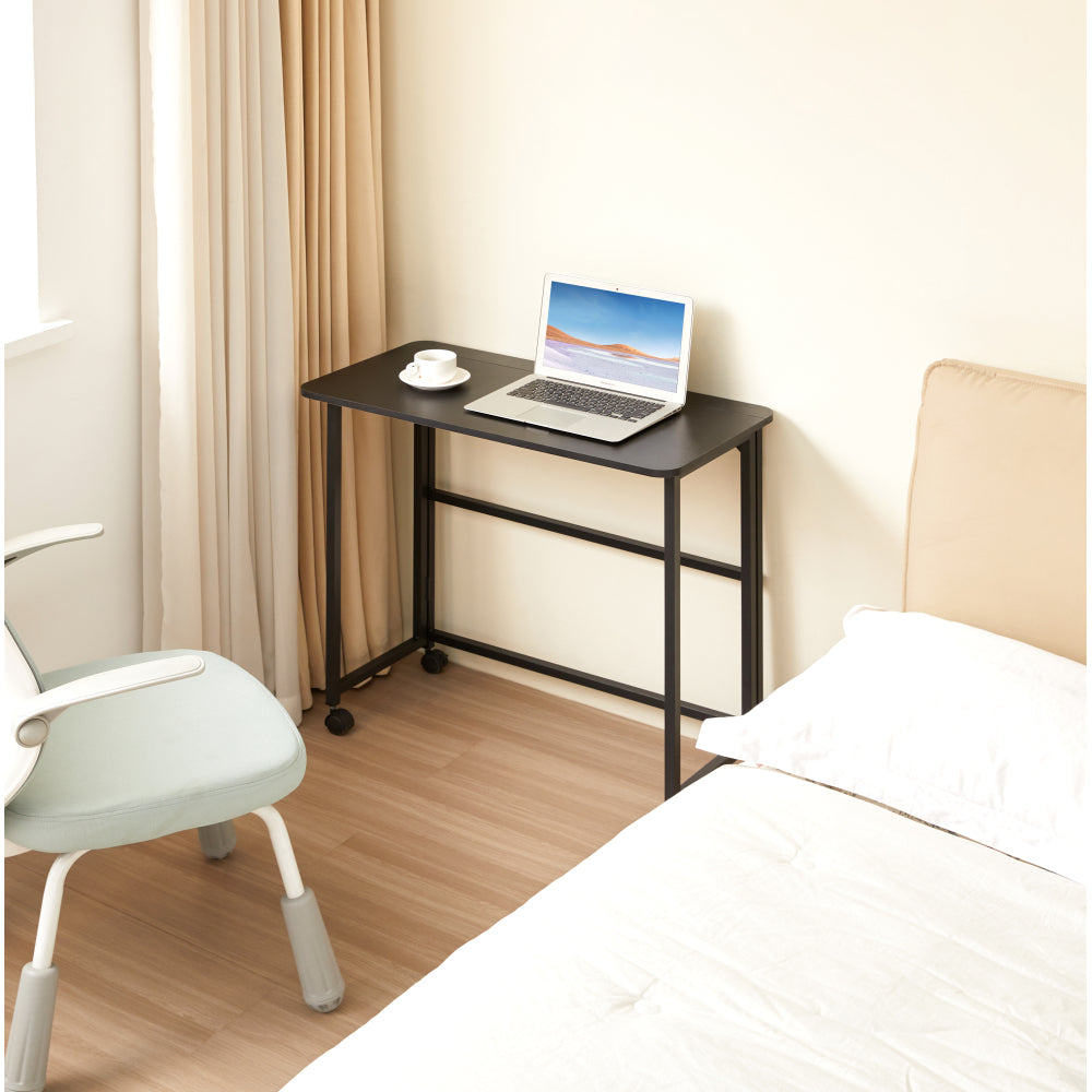 Folding Desk Small Foldable Desk for Small Space, 31.5 Inches Writing Computer Desk in Study, Home Office Foldable Office Desk for Bedroom 80*40,black