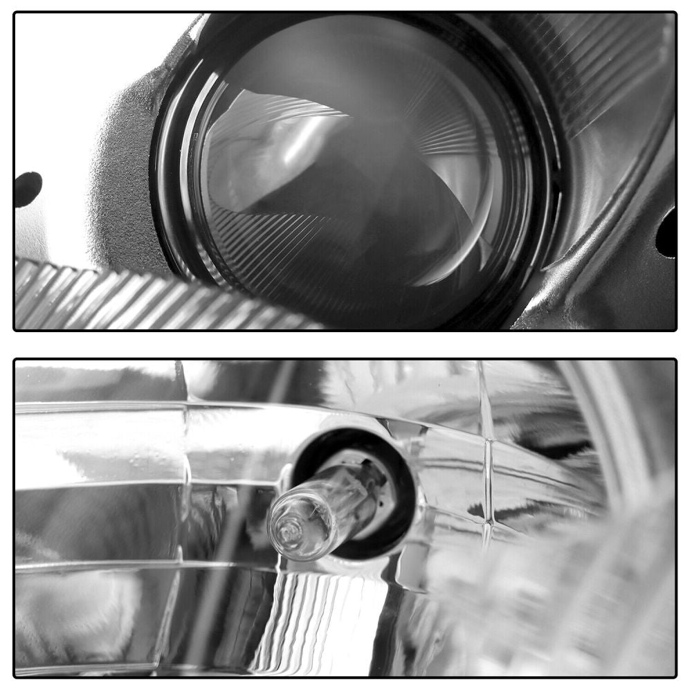 Headlight Assembly Compatible with 2004-2018 Volvo VNL VNM 2004-2015 Volvo VN Halogen, Headlamps Head Light Lamp W/Bulbs Housing Pair (Chrome)