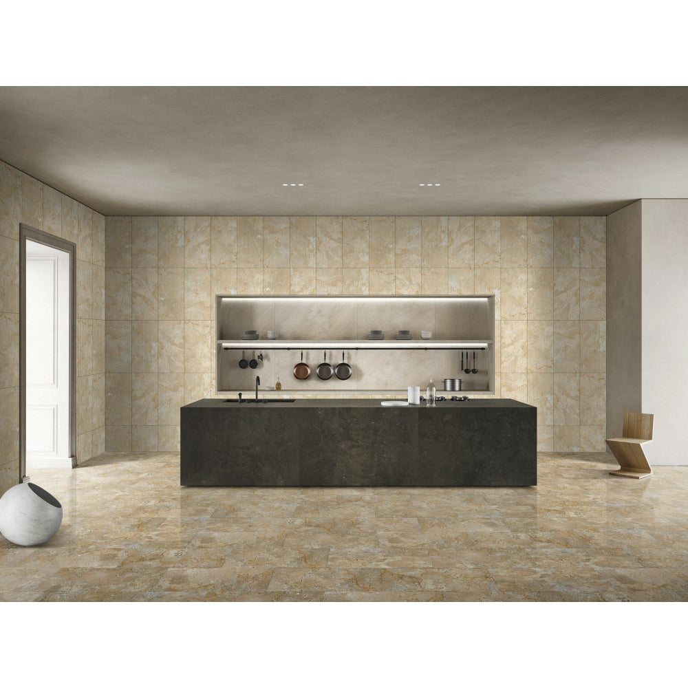 12*24 Gold Yellow Beige natural marble, for floor and wall, polished marble tile, natural stone, genuine marble, real marble, 1 box 4 pcs
