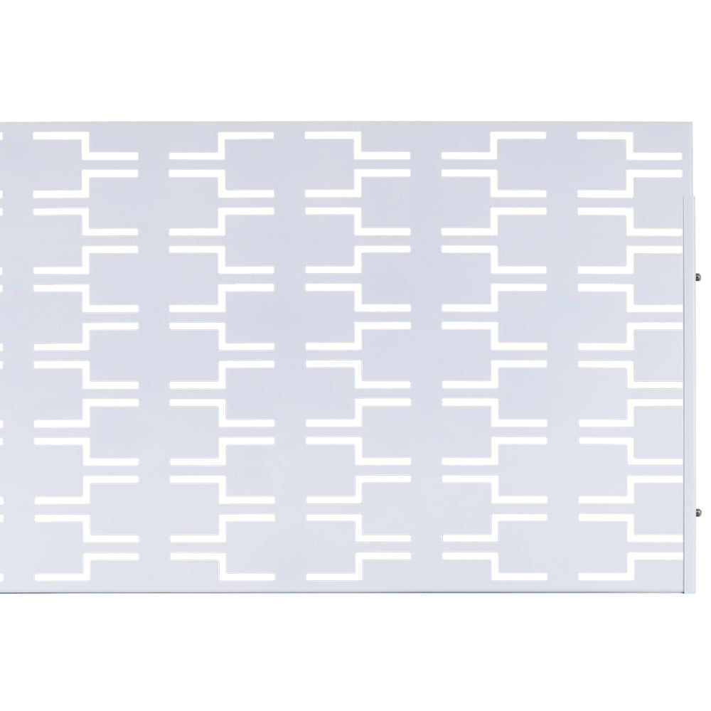 Outdoor & Indoor Privacy Screen Metal Privacy Screen 76" H×48" W, Freestanding Decorative Privacy Screen for Deck Balcony Patio, Privacy Fence Panels for Outside Lawn Garden PS112 WHITE